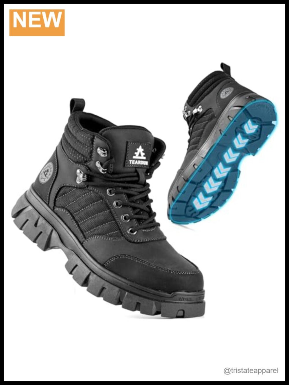 Steel Toe Work Boots Men Waterproof Leather Non-Slip Safety Boots